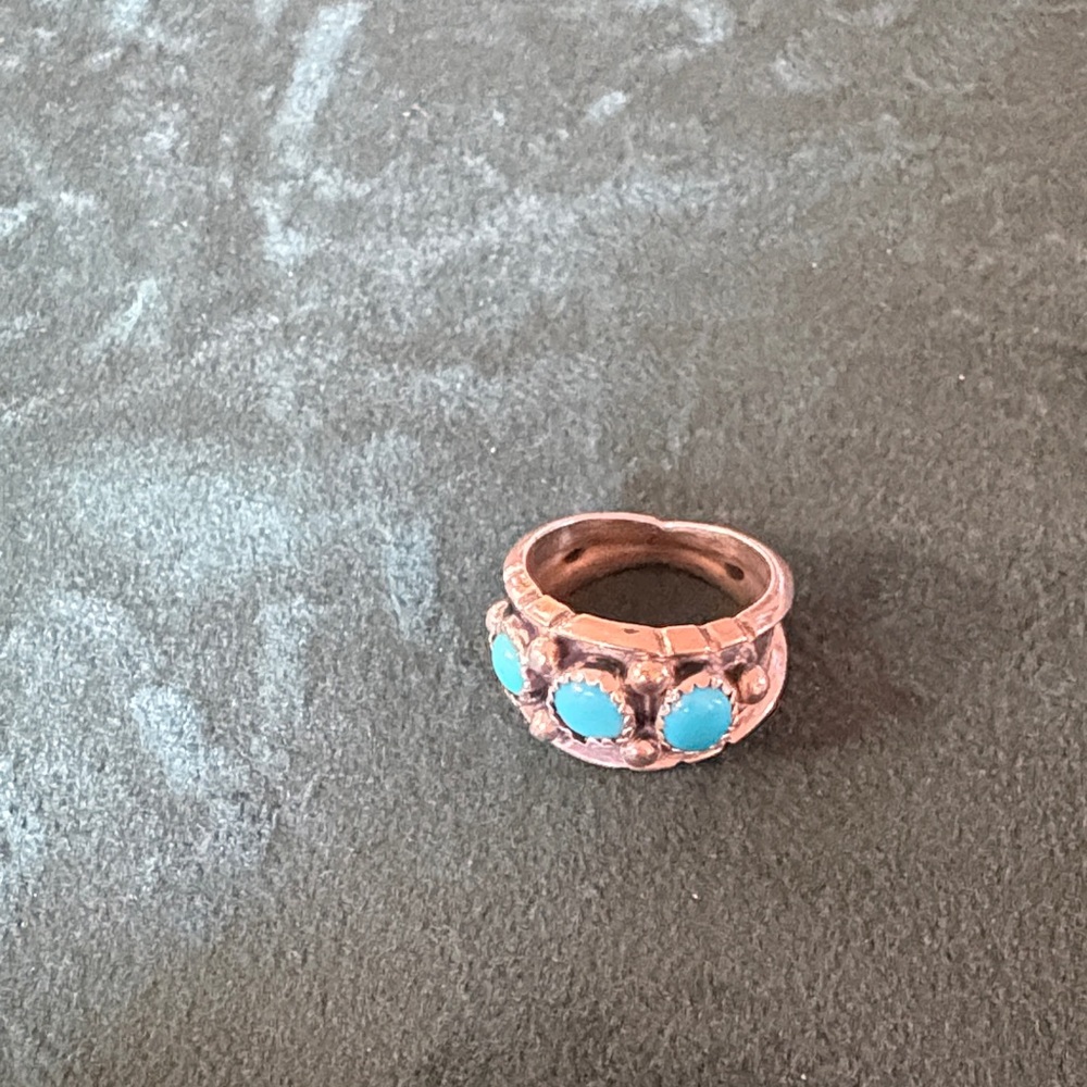 Turquoise and Copper Women's Ring
